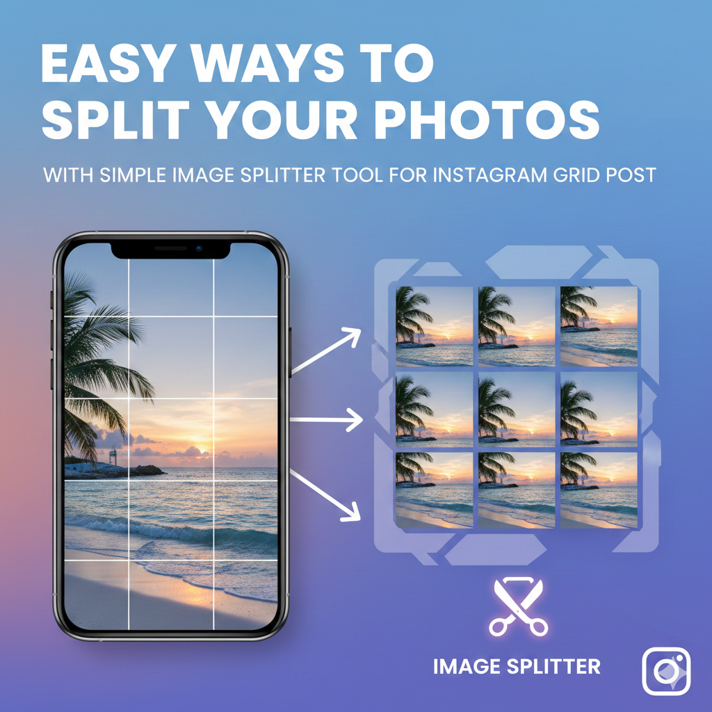Easy Ways to Split Your Photos with simple Image Splitter tool For Instagram Grid Post